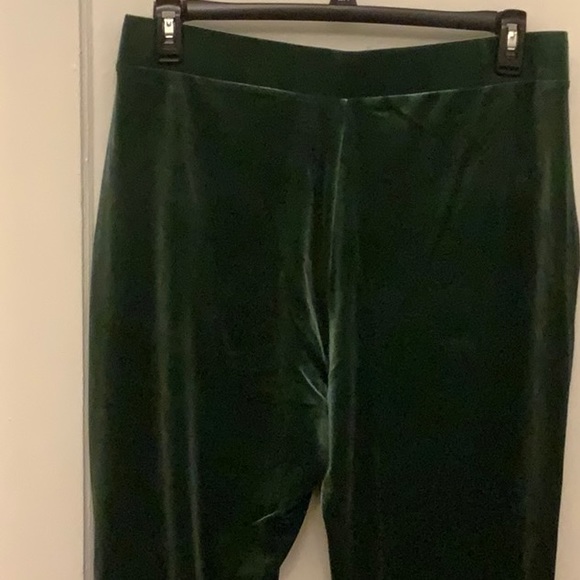 NWT Loft velvet pull on green pants. - Picture 4 of 4